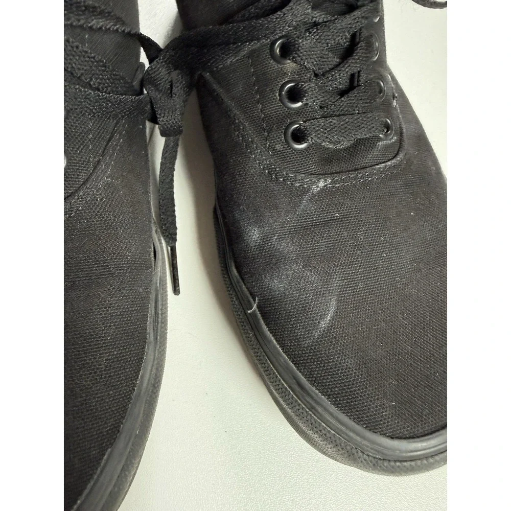 Vans Off The Wall Low Top Lace-Up Sneakers Mens Size‎ 10.5 All Black Shoes